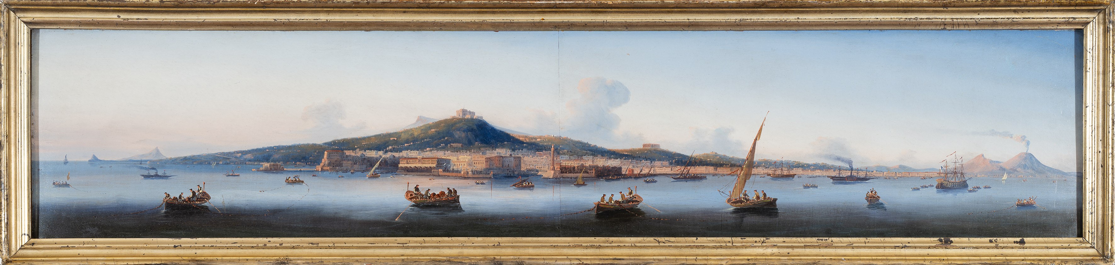 Veduta panoramica di Napoli dal mare
