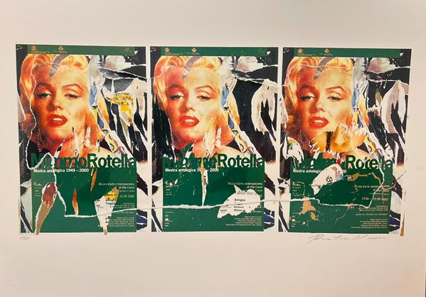 Mimmo Rotella - Marylin trittico