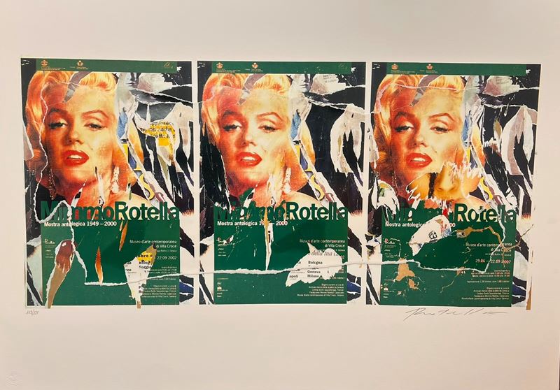 Mimmo Rotella - Marylin Trittico