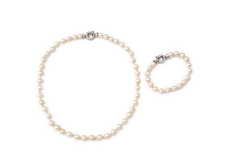 Demi parure di perle