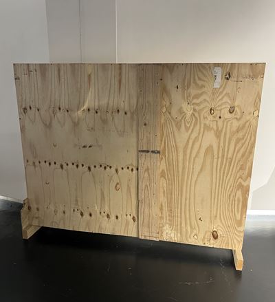 Cassa in legno per imballaggio con supporti, legno multistrato (misure esterne cm 158x207x17)