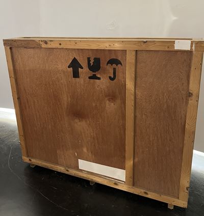 Cassa in legno per imballaggio, misure esterne 135×171×31 cm