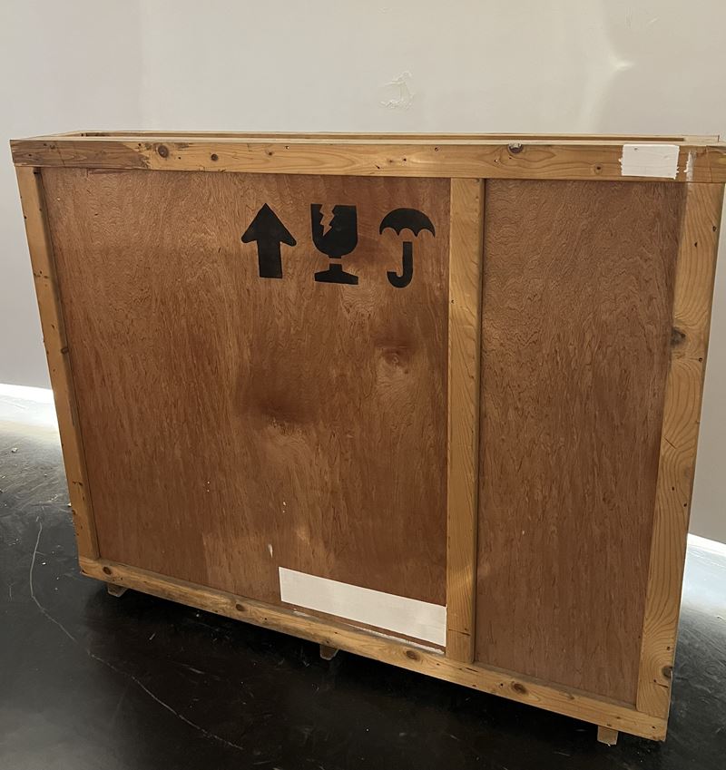 Cassa in legno per imballaggio, misure esterne 135×171×31 cm