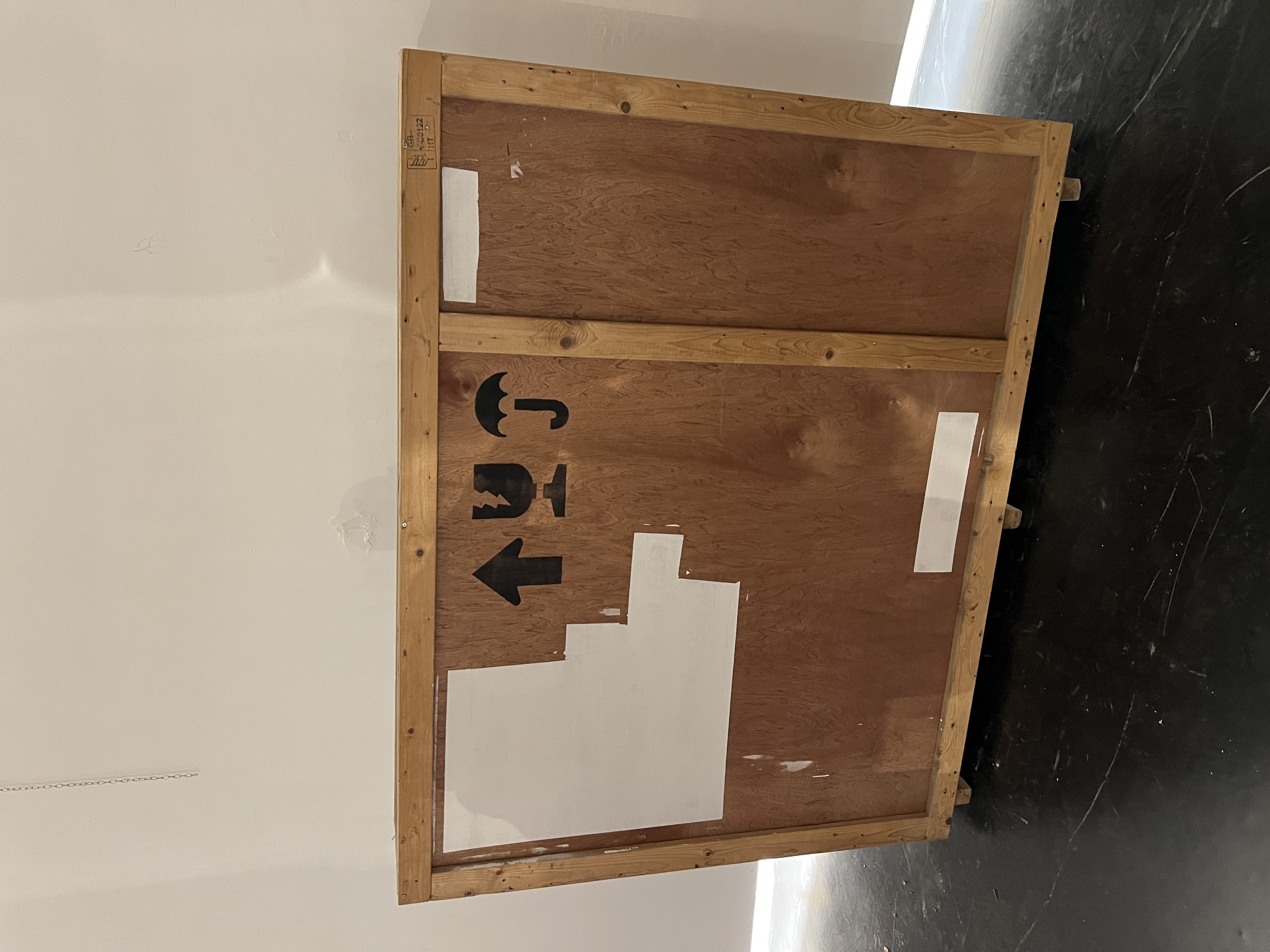 Cassa in legno per imballaggio, misure esterne 135×171×31 cm