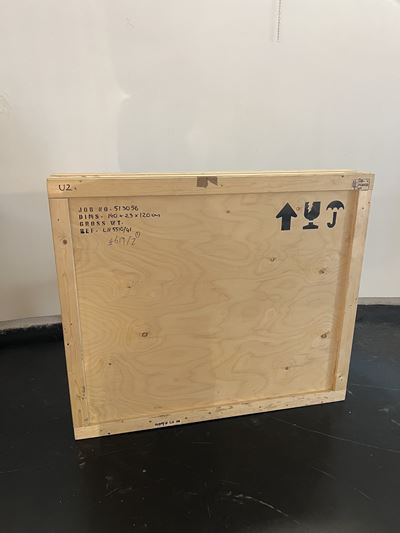 Cassa in legno per imballaggio con rivestimento interno in spugna