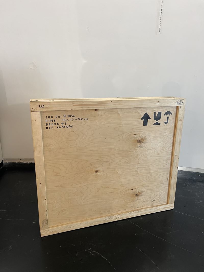 Cassa in legno per imballaggio con rivestimento interno in spugna