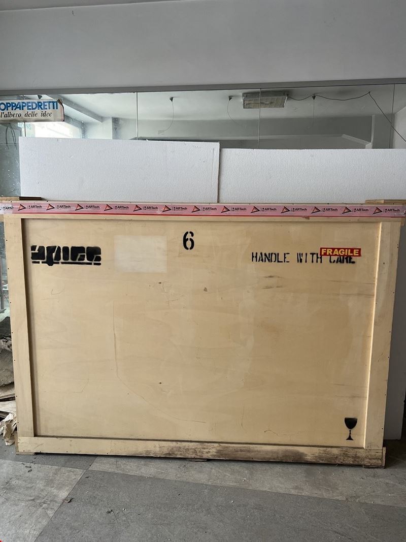 Cassa in legno per imballaggio, misure esterne cm 155x220x28 (interne cm 147x212x22)