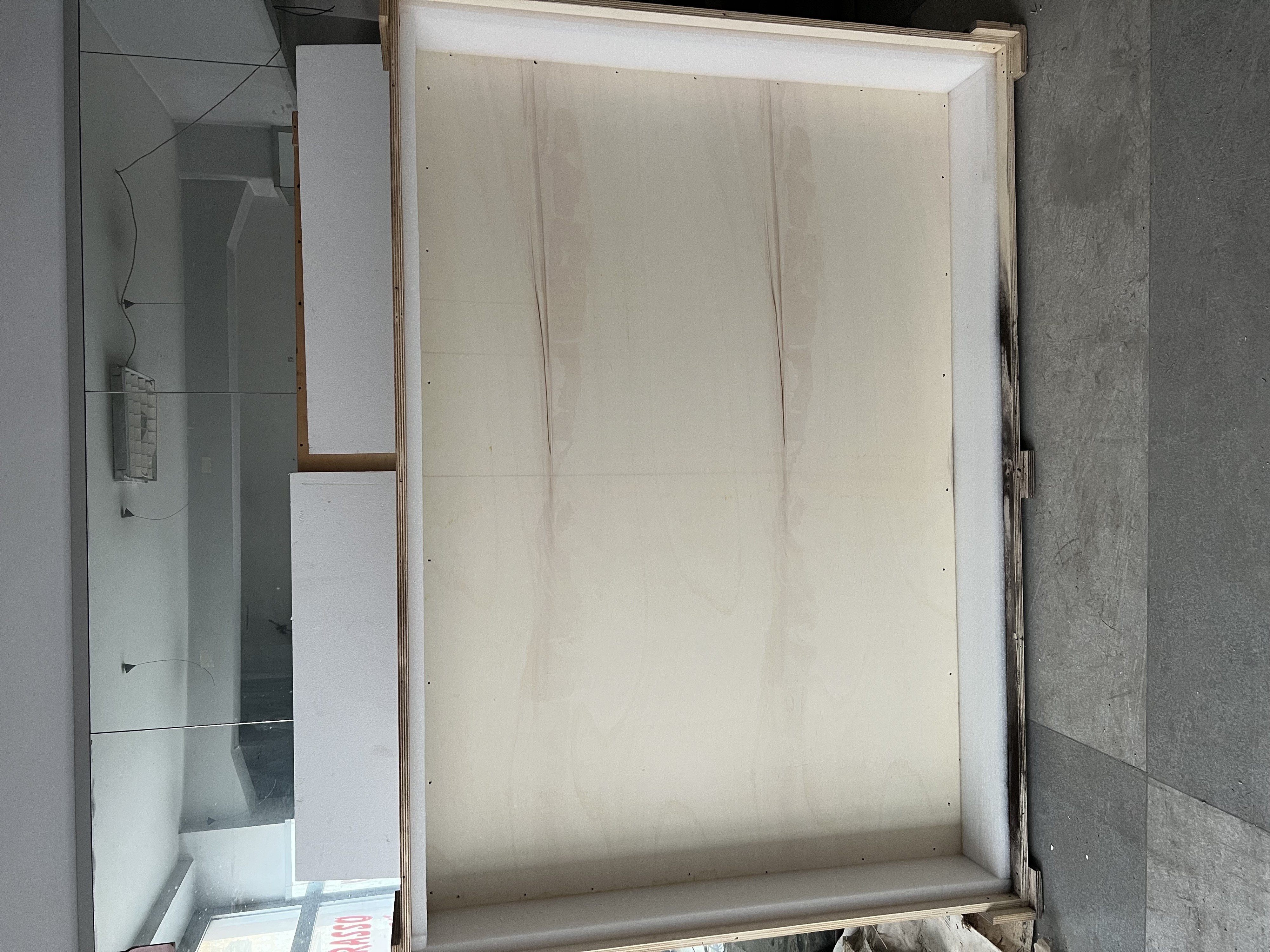Cassa in legno per imballaggio, misure esterne cm 155x220x28 (interne cm 147x212x22)