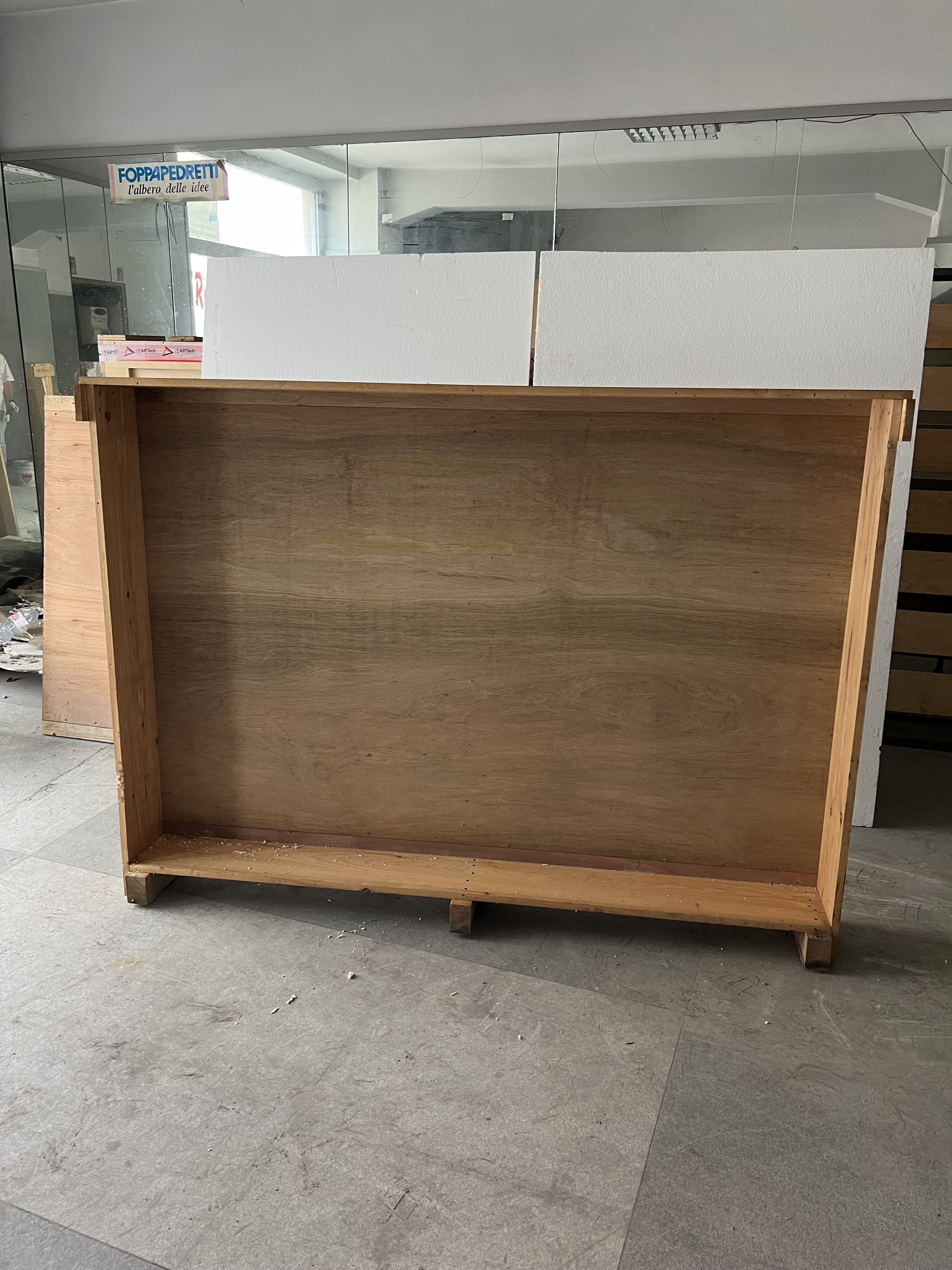 Cassa in legno per imballaggio, misure esterne cm 142x197x26