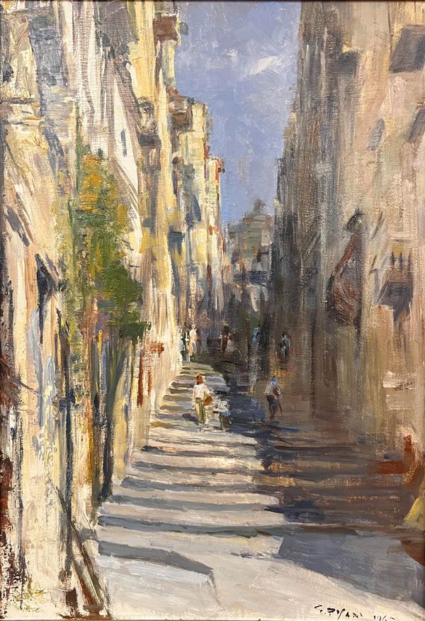 Gustavo  Pisani (Napoli, 1877 - ?) - Vicolo napoletano