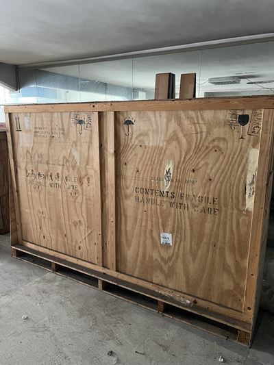 Cassa in legno per imballaggio, legno multistrato, supporti laterali