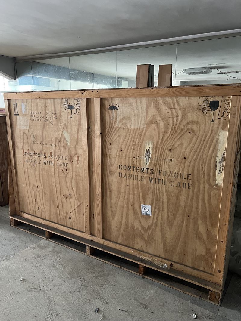 Cassa in legno per imballaggio, legno multistrato, supporti laterali