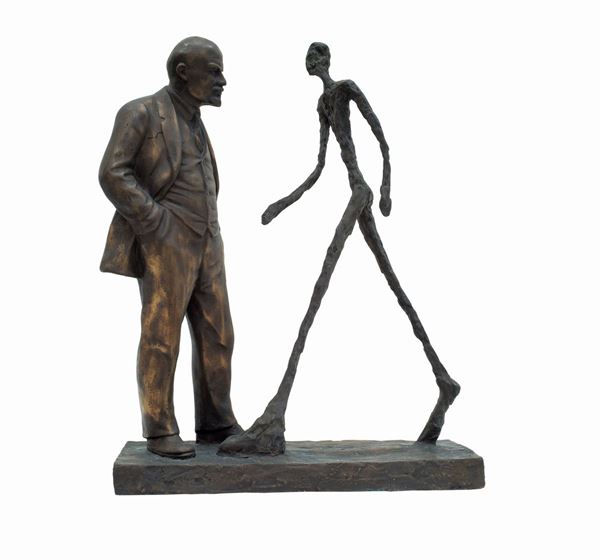 Leonid Sokov - Senza titolo (Lenin e Giacometti/ Meeting two)